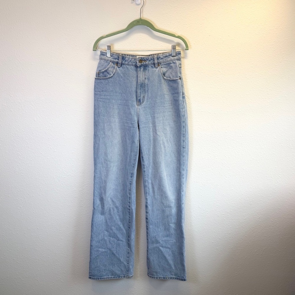 Rollas Heidi High‎ Rise Loose Straight Jean Womens 27 Medium Wash Baggy